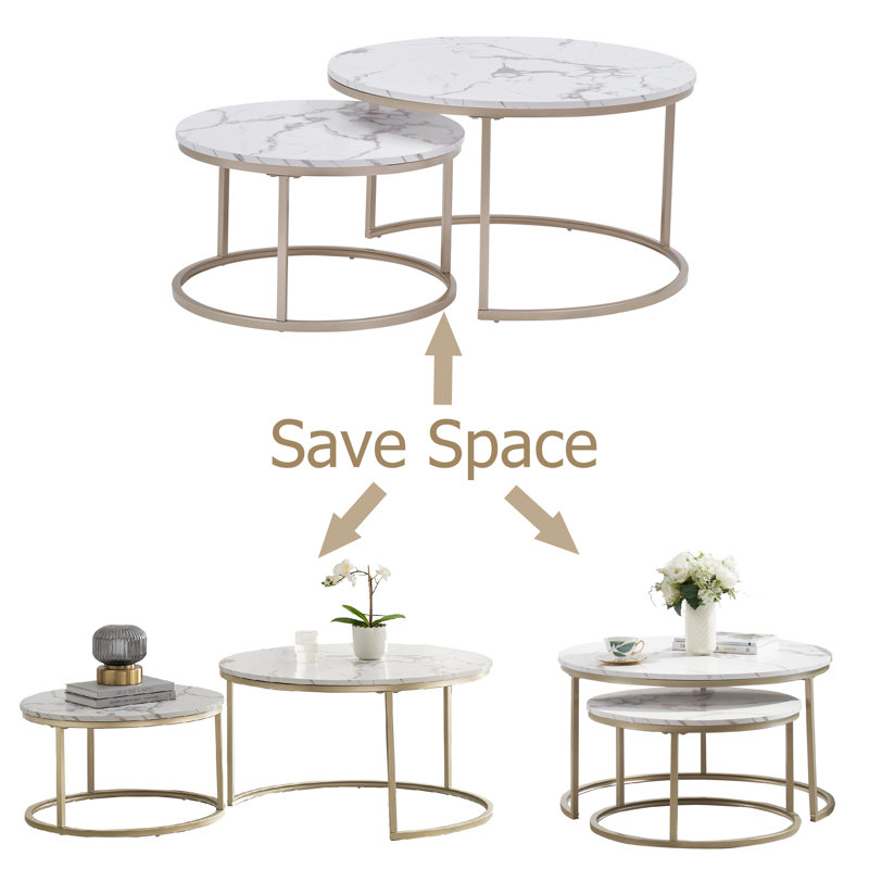 Wrought Studio Bercher Nesting Coffee Table & Reviews | Wayfair